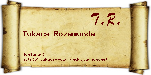 Tukacs Rozamunda névjegykártya
